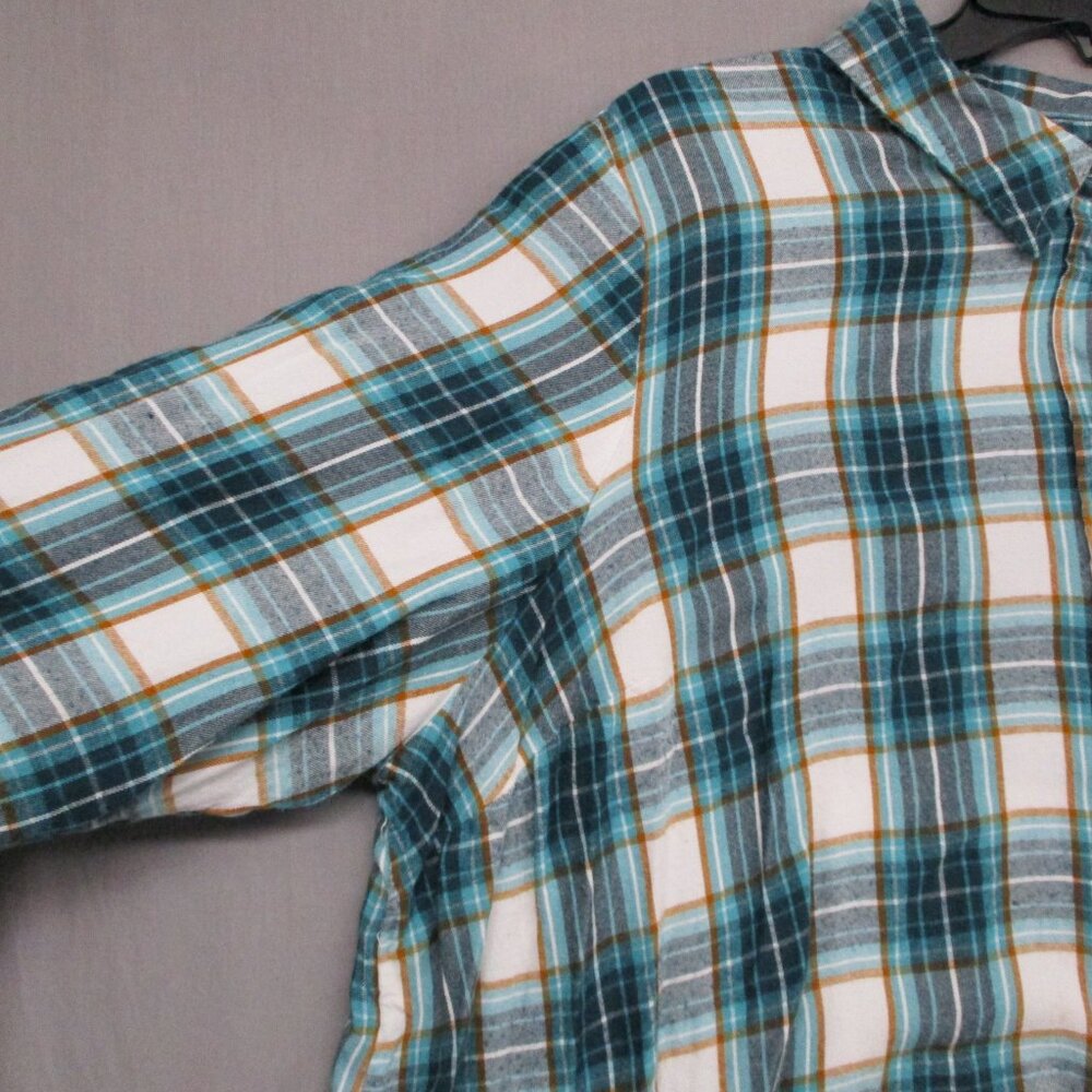 Lane Bryant Button Down Tunic Top Long Sleeve Plaid Blue Women Size | 24 - Picture 6 of 12